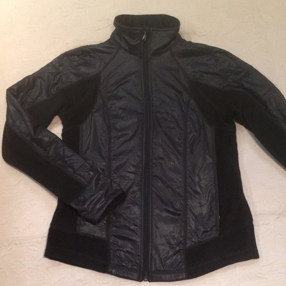 Tek Gear Fleece Quilted Hybrid Zip Sport Jacket M